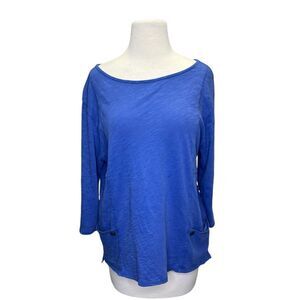 Habitat Clothes to live in Small Pocket Shirt Tunic Blue Long Sleeve Vent Cotton